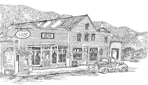 Mast General Store with Gas Pumps