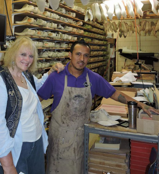 Christine with two pair of Beck Boots