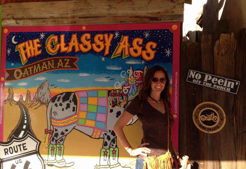 Lorie in front of Classy Ass