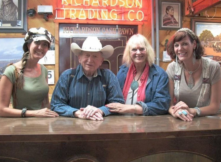 Lorie, Mr. Bill Richardson, owner of Richardson's Trading Company, Carol, and Christine